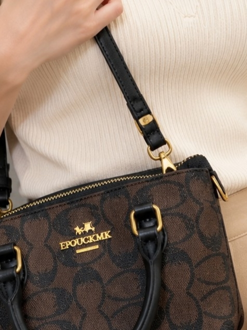 Brand NEW Brown Mini Crossbody Bag Handbag Tote Crossbody Tote + Strap